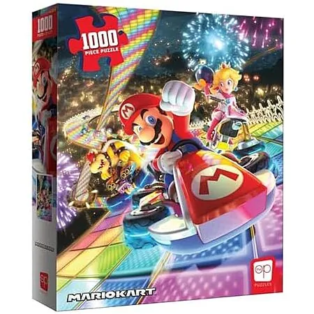1000-Pc Mario Kart Rainbow Road Jigsaw Puzzle