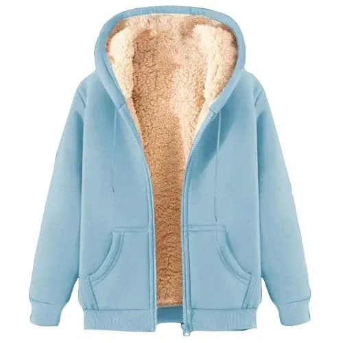 Sherpa Fleece Lined Hooded Outerwear