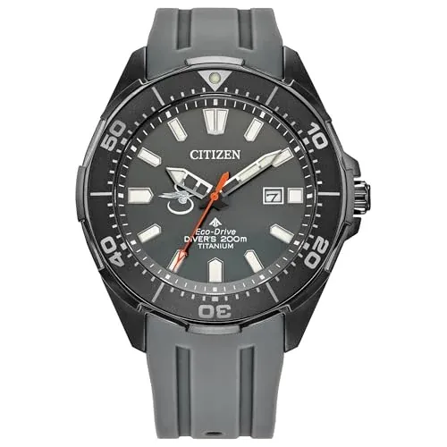 CITIZEN Mens Eco-Drive Sikorsky Dive 3 43.5mm Gray Super Titanium Case