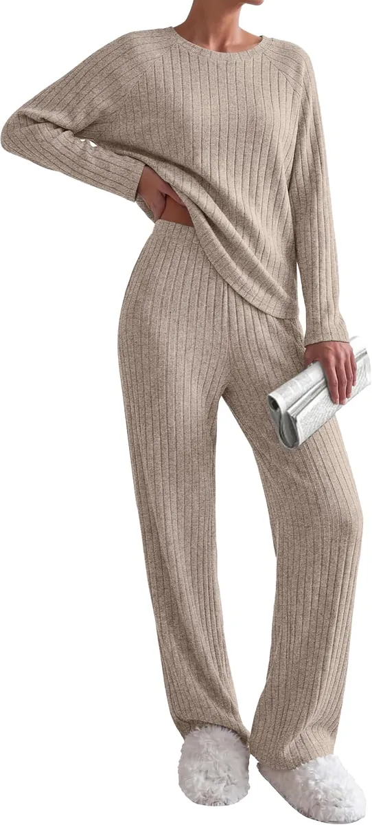 Ekouaer Women’s Long Sleeve Top & Pants Set