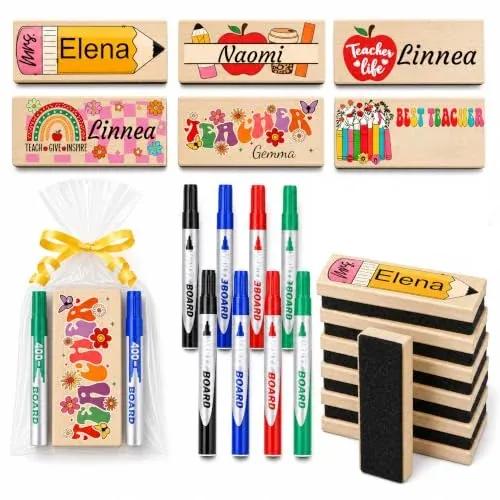 Customizable Wooden-Handle Felt Blackboard Eraser
