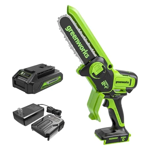 Greenworks 24V 6in Mini Chainsaw 2.0 Ah