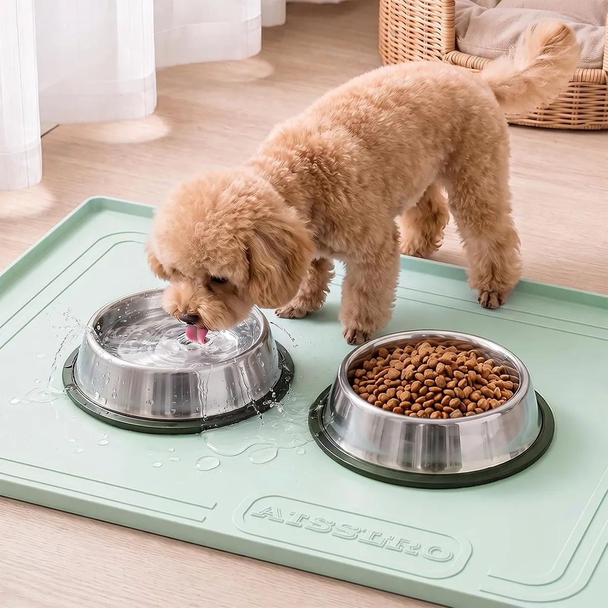Pet Feeding Mat Waterproof Water Bowl Mat