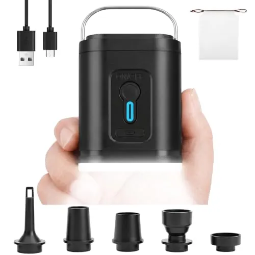 Eunhdet Cordless Mini Travel Vacuum Pump w/ 5-Nozzles