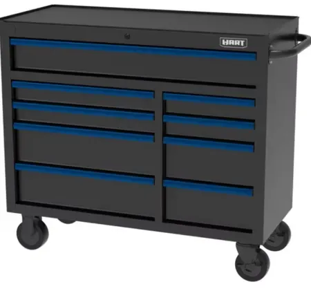 HART 42" 9-Drawer Heavy-Duty Rolling Tool Cabinet
