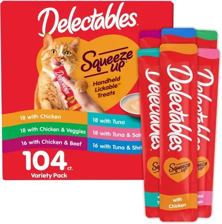 104-Count Delectables Squeeze Up Cat Treats (Variety Pack)