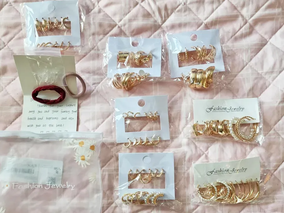 FAXHION Hypoallergenic Earrings 42-Pack