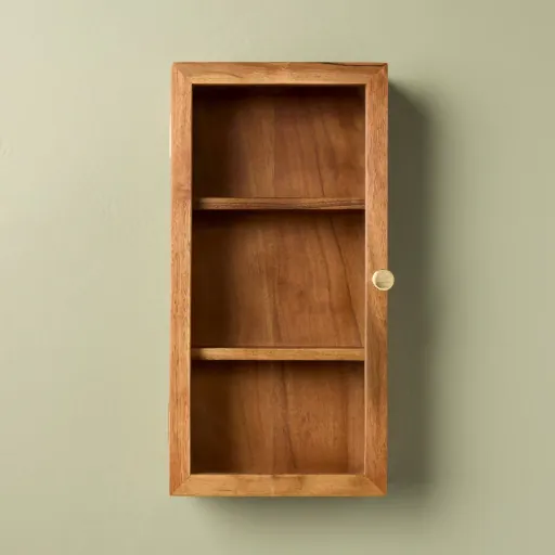 Hearth & Hand w/ Magnolia Acacia Wood Wall Mounted Display Box (2-Shelf)