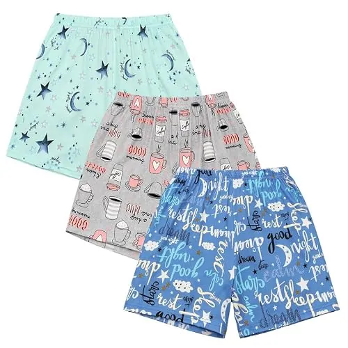 Womens 3-Pack Lounge Shorts Set