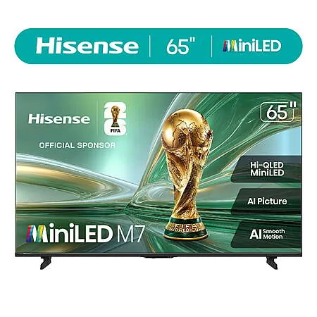 Select Locations: 65" Hisense M7 Mini-LED QLED 4K UHD Google Smart TV (2026)