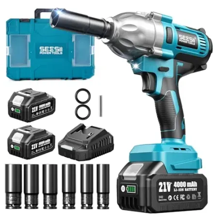Seesii 665'-lbs (900N.m) 3300IPM 1/2 Impact Gun High Torque Electric Impact Wrench