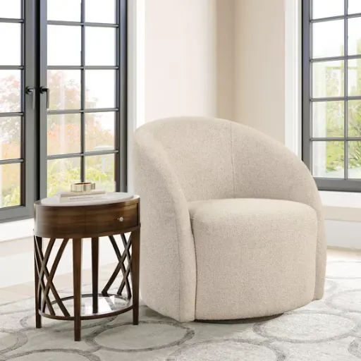 Lifestyle Solutions Briars Swivel Accent Chair Khaki