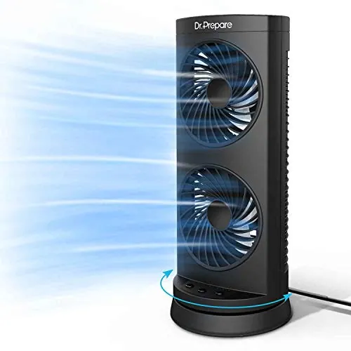 Dr. Prepare 13 inch Tower Fan Oscillating Fan