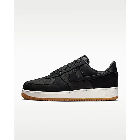 Men's Nike Air Force 1 '07 LV8 SE Canvas Casual Shoes (Black/White)