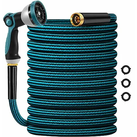 Prime Members: 50' Velybrin Non-Expanding Garden Hose w/ Nozzle
