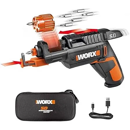 Prime Members: 4V WORX Cordless Screwdriver w/ 6-Bit Set Screw Holder & Case