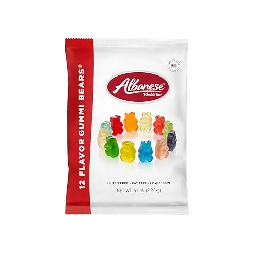 5-lb Albanese World's Best Gummi Bears Candy (12 Flavors)