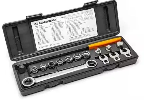GEARWRENCH Ratcheting Wrench Serpentine Belt Tool and Socket Set (15-Piece)