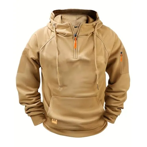 Mens Outdoor Zip up Cargo Sweatshirt