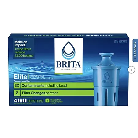 Costco Members: 4-Count Brita Elite Replacement Water Filters