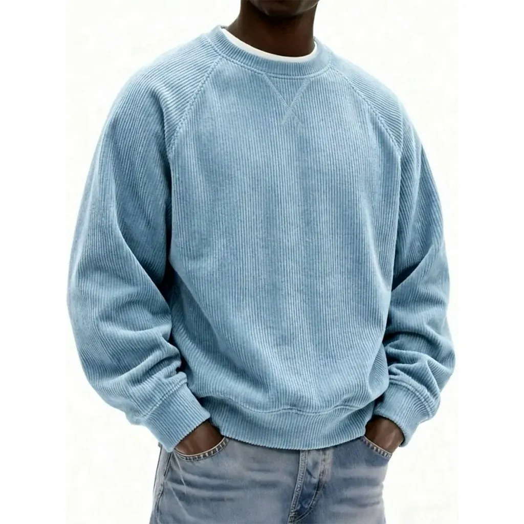 Men's Crewneck Corduroy Sweatshirt for 2