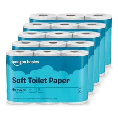 5-Pack 6-Roll AmazonBasics 2-Ply Toilet Paper