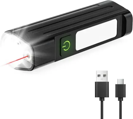 AdamStar Rechargeable EDC Pocket Flashlight w/ Red Beam