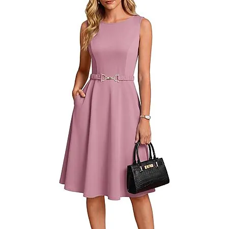 Grace Karin Women's Midi Flowy Sleeveless Dress (2 colors)