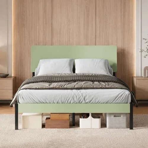 Novilla Queen Bed Frame with Wood Headboard