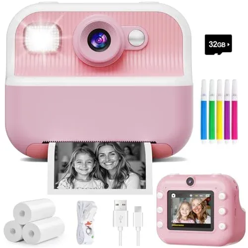 Instant Camera for Kids Pink