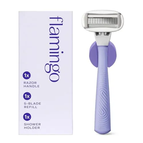 Flamingo Razors for Women Lilac with Handle and Blade Refill