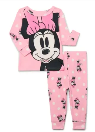 Minnie Mouse Toddler Long Sleeve Top and Pants Pajama Set