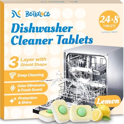 32-Pack Bellaluce Dishwasher or Washing Machine Cleaning Tablets