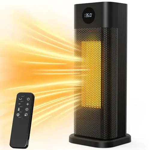 Minthouz 1500W PTC Ceramic Tower Heater with 70° Oscillation