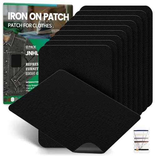 Iron-on Denim Repair Patches 12-Pack