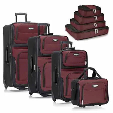 8-Piece Travel Select Amsterdam Softside Expandable Luggage w/ Rolling Wheels