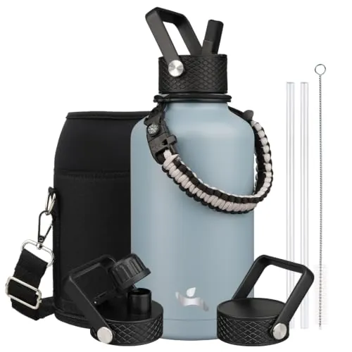 Konokyo 64 oz Insulated Stainless Steel Water Bottle Jug with Handle