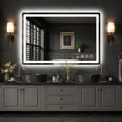Metal Frame LED Bathroom Mirror