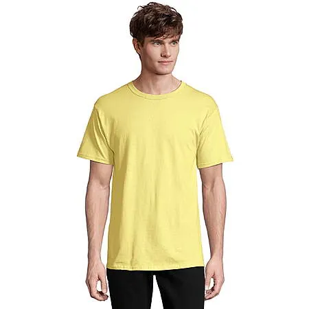 Men's Hanes Essentials 100% Cotton Classic Short Sleeve T-Shirt (Yellow)