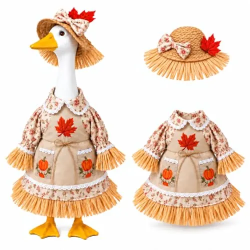 Fall Porch Goose Scarecrow Outfit