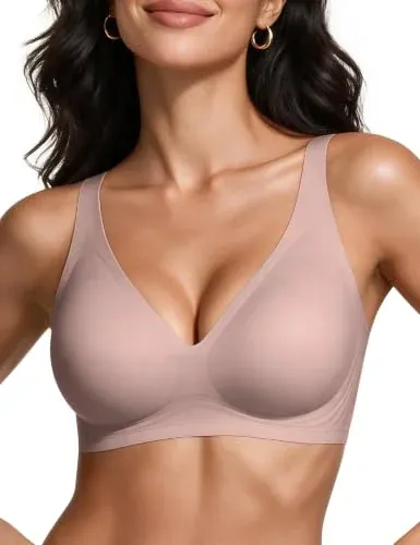 Wireless Push Up Bra No Underwire Deep V