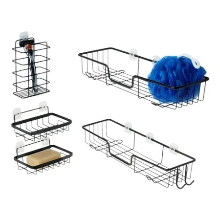 Set-of-5 Amazon Basics Shower Shelves