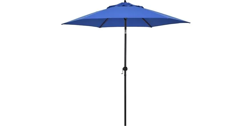 9ft Rd Powdercoated Steel, Crank Open, Push Tilt Patio Umbrella