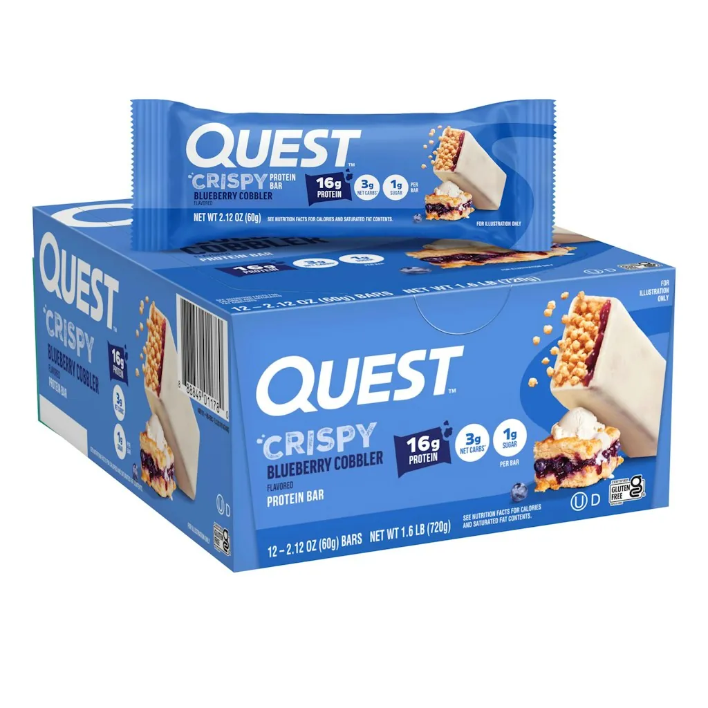 Quest Nutrition Crispy Blueberry Cobbler Protein Bars 12-Count