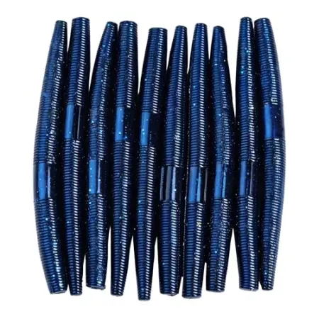 10-Piece HAFOWAH 5" Salt-Infused Soft Plastic Bass Stick Bait