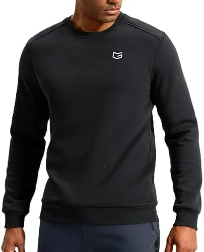 G Gradual Store Men's Fleece Lined Crewneck Sweatshirt