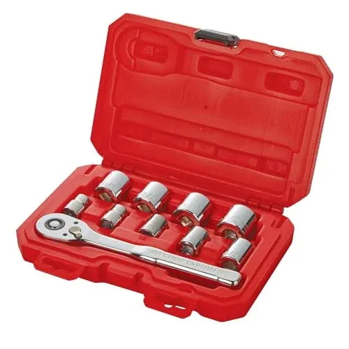 10-Piece Craftsman 3/8" Drive Polished Chrome SAE Mechanics Tool Set