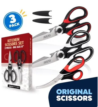 3-Pack Jeexi Ultra-Sharp Premium Kitchen Scissors
