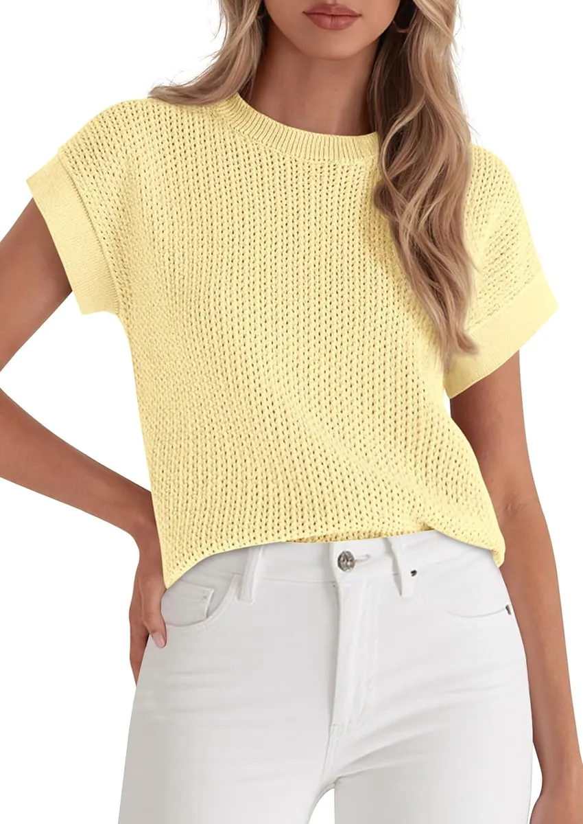 PRETTYGARDEN Cap-Sleeve Sweater