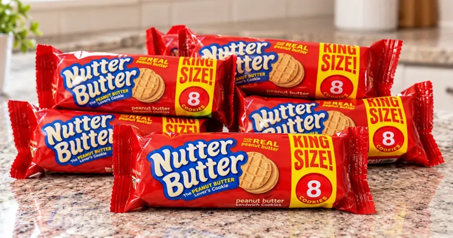 Nutter Butter King Size Cookies 8-Count 10-Pack